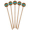 Tribal Ribbons Wooden 7.5" Stir Stick - Round - Fan View