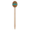 Tribal Ribbons Wooden Food Pick - Oval - Single Pick