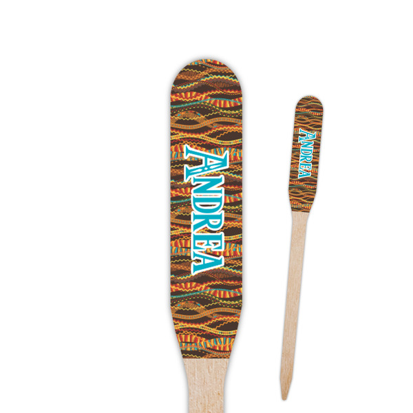 Custom Tribal Ribbons Paddle Wooden Food Picks (Personalized)