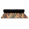 Tribal Ribbons Yoga Mat Rolled up Black Rubber Backing