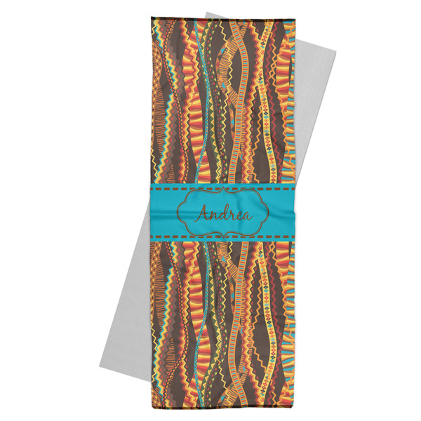 Custom Tribal Ribbons Yoga Mat Towel (Personalized)