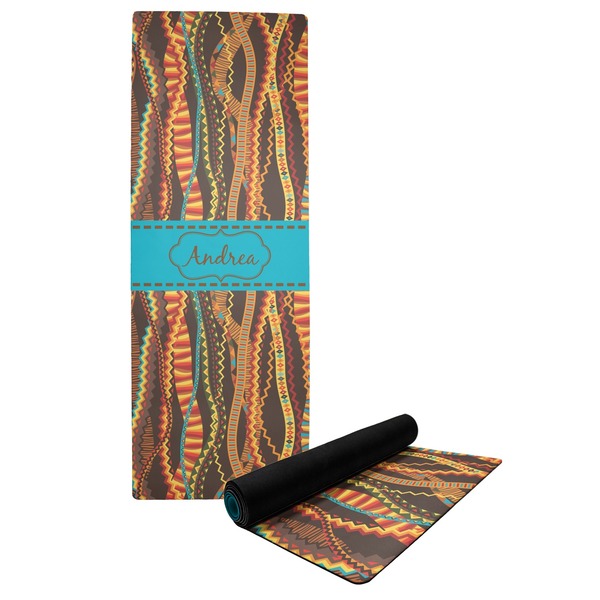 Custom Tribal Ribbons Yoga Mat (Personalized)