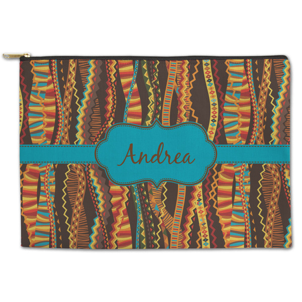 Custom Tribal Ribbons Zipper Pouch (Personalized)