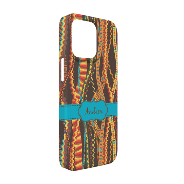 Custom Tribal Ribbons iPhone Case - Plastic - iPhone 13 Pro (Personalized)