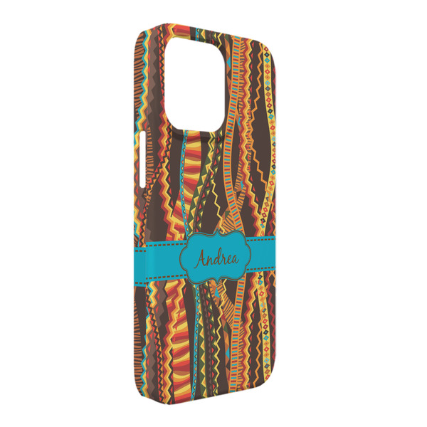 Custom Tribal Ribbons iPhone Case - Plastic - iPhone 13 Pro Max (Personalized)