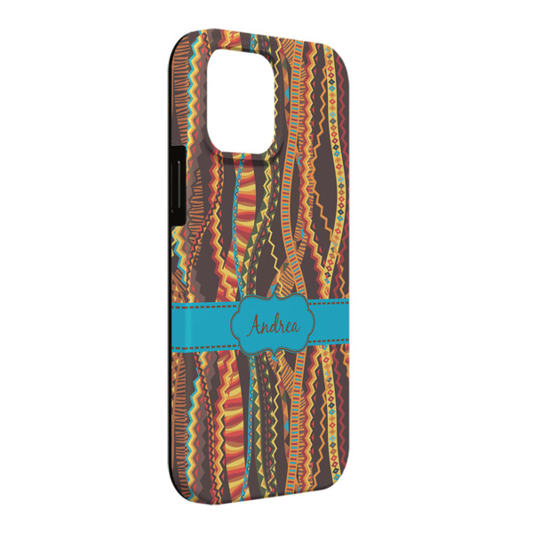 Custom Tribal Ribbons iPhone Case - Rubber Lined - iPhone 13 Pro Max (Personalized)