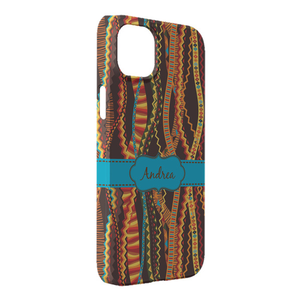 Custom Tribal Ribbons iPhone Case - Plastic - iPhone 14 Plus (Personalized)
