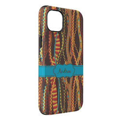 Tribal Ribbons iPhone Case - Rubber Lined - iPhone 14 Plus (Personalized)