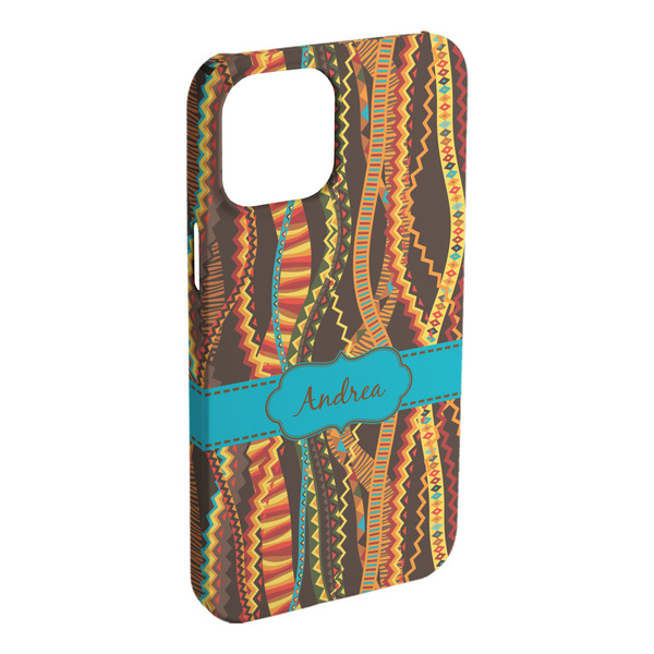Custom Tribal Ribbons iPhone Case - Plastic - iPhone 15 Plus (Personalized)