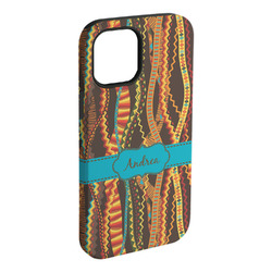 Tribal Ribbons iPhone Case - Rubber Lined - iPhone 15 Plus (Personalized)