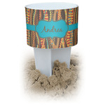 Tribal Ribbons White Beach Spiker Drink Holder (Personalized)