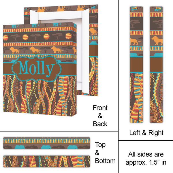 African Lions & Elephants 11x14 - Canvas Print - Approval