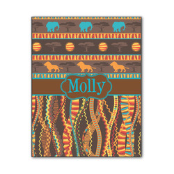 African Lions & Elephants Wood Print - 11x14 (Personalized)