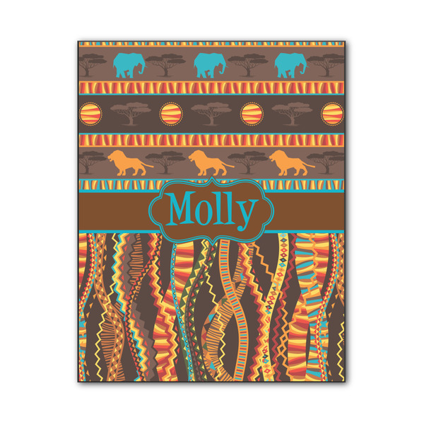 Custom African Lions & Elephants Wood Print - 11x14 (Personalized)