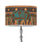 African Lions & Elephants 12" Drum Lampshade - ON STAND (Poly Film)