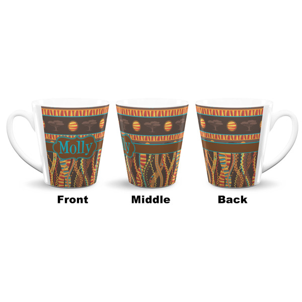 African Lions & Elephants 12 Oz Latte Mug - Approval