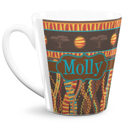 African Lions & Elephants 12 Oz Latte Mug (Personalized)