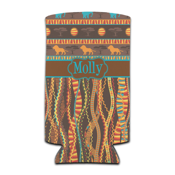 Custom African Lions & Elephants Can Cooler (tall 12 oz) (Personalized)