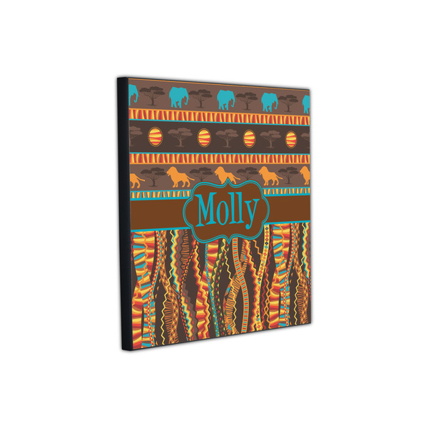 African Lions & Elephants 12x12 Wood Print - Angle View