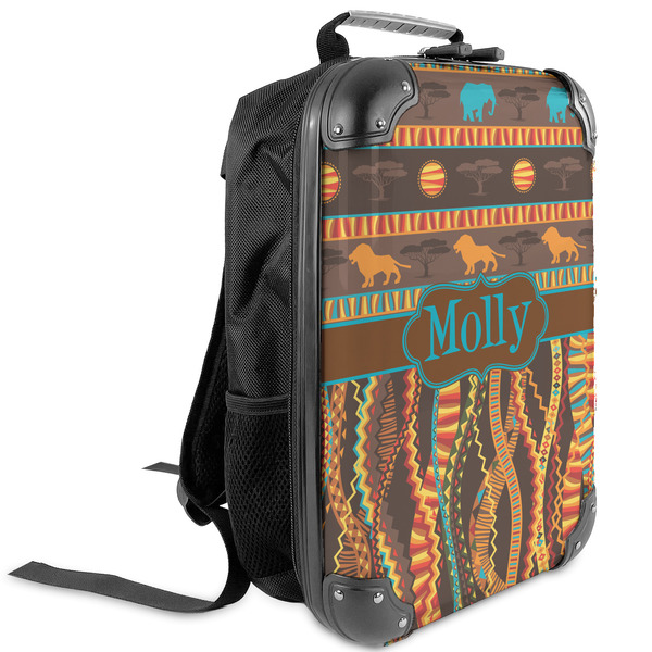 Custom African Lions & Elephants Kids Hard Shell Backpack (Personalized)