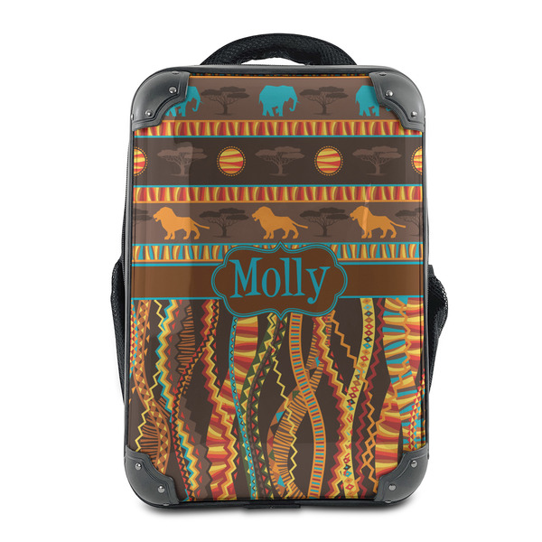 Custom African Lions & Elephants 15" Hard Shell Backpack (Personalized)