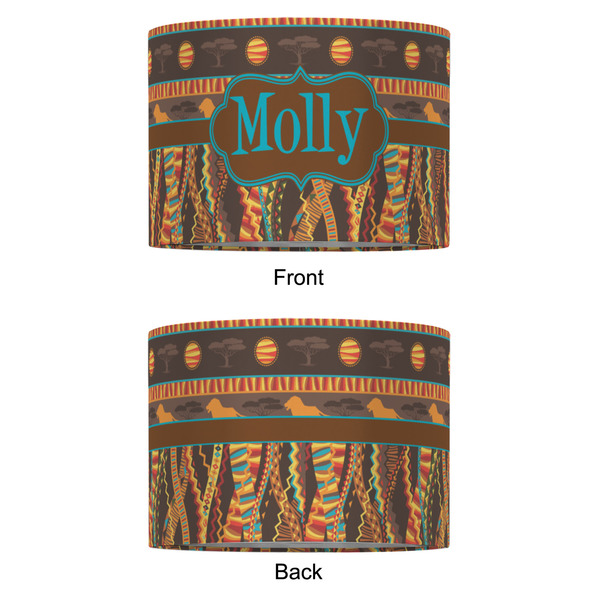 African Lions & Elephants 16" Drum Lampshade - APPROVAL (Fabric)