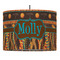 African Lions & Elephants 16" Drum Lampshade - PENDANT (Fabric)