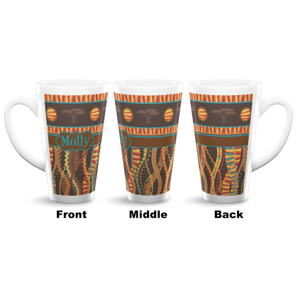 African Lions & Elephants 16 Oz Latte Mug - Approval