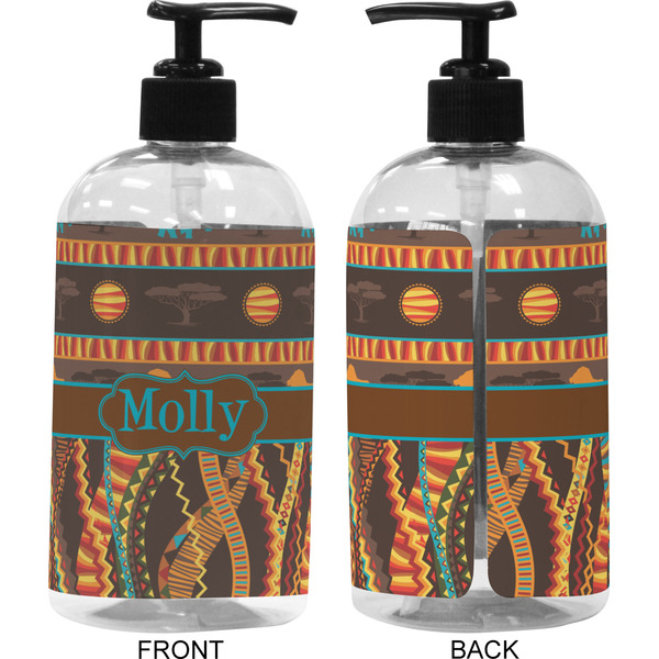 African Lions & Elephants 16 oz Plastic Liquid Dispenser (Approval)