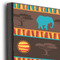 African Lions & Elephants 16x20 Wood Print - Closeup