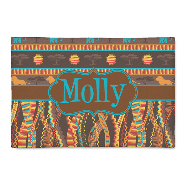 Custom African Lions & Elephants 2' x 3' Indoor Area Rug (Personalized)