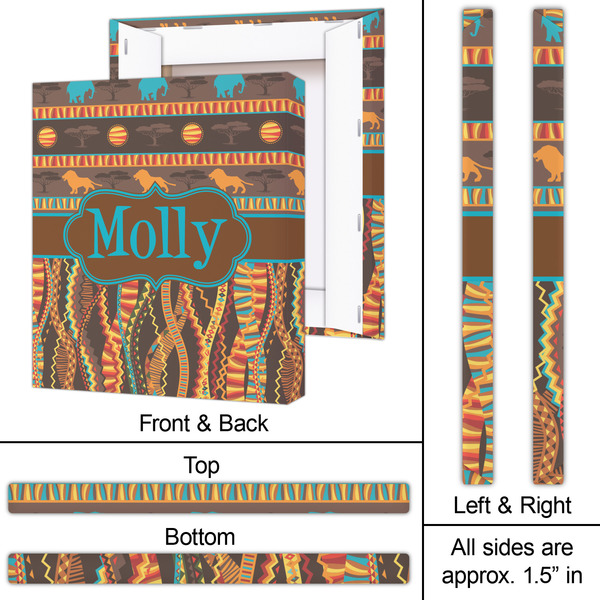 African Lions & Elephants 20x24 - Canvas Print - Approval