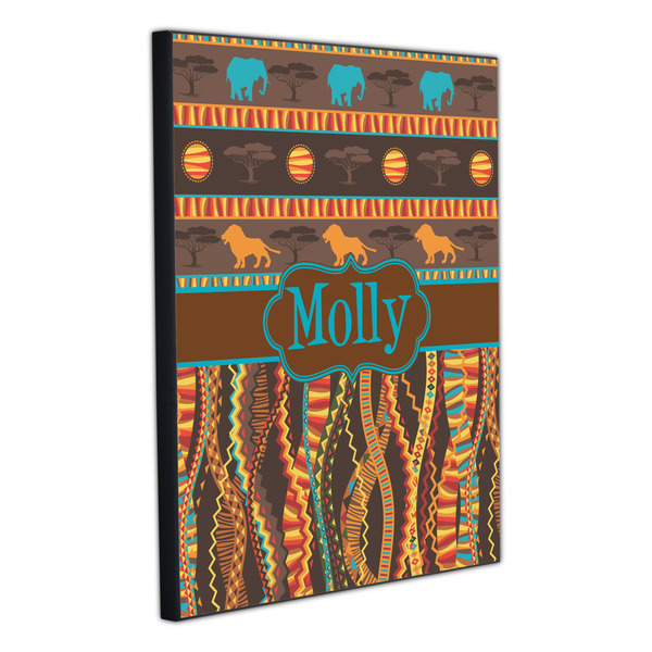 African Lions & Elephants 20x24 Wood Print - Angle View