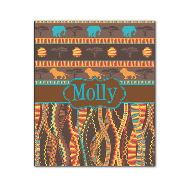 African Lions & Elephants 20x24 Wood Print - Front View