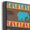 African Lions & Elephants 20x30 Wood Print - Closeup