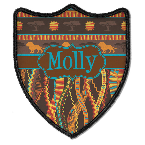 African Lions & Elephants 3 Point Shield