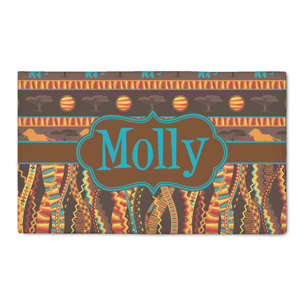 Custom African Lions & Elephants 3' x 5' Indoor Area Rug (Personalized)