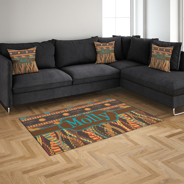 African Lions & Elephants 4'x6' Indoor Area Rugs - IN CONTEXT