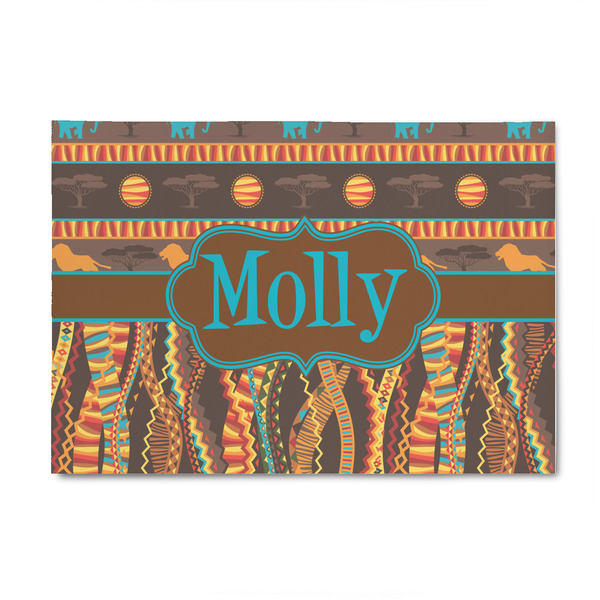 Custom African Lions & Elephants 4' x 6' Patio Rug (Personalized)