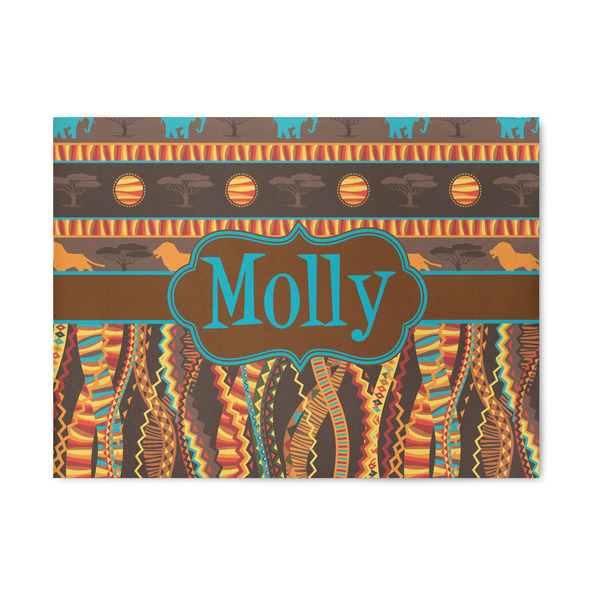 Custom African Lions & Elephants Area Rug (Personalized)