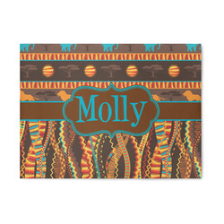 African Lions & Elephants 5' x 7' Patio Rug (Personalized)