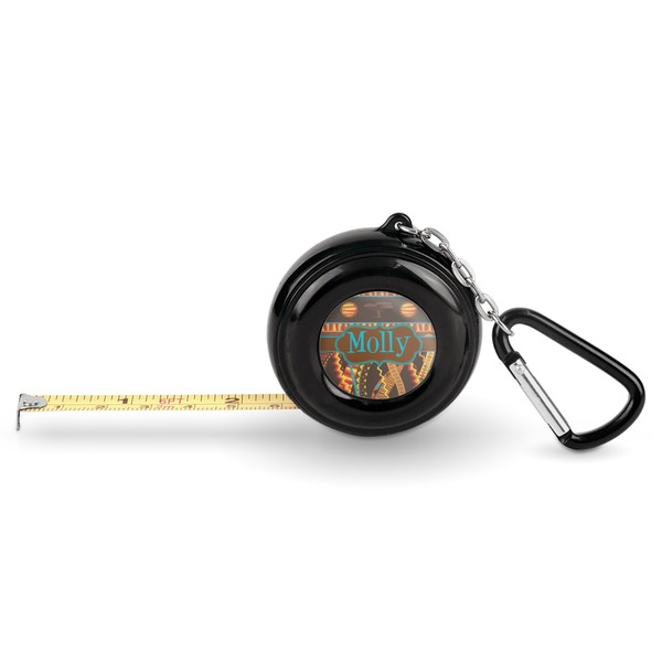 Custom African Lions & Elephants Pocket Tape Measure - 6 Ft w/ Carabiner Clip (Personalized)