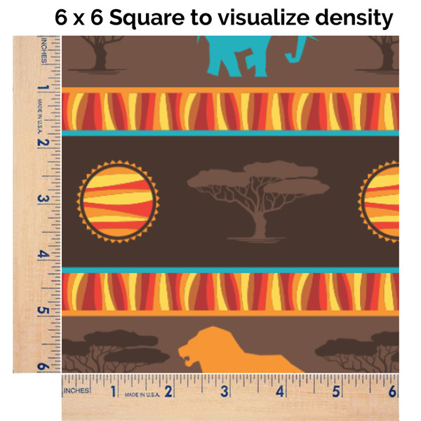 African Lions & Elephants 6x6 Swatch of Fabric