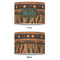 African Lions & Elephants 8" Drum Lampshade - APPROVAL (Poly Film)