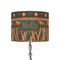 African Lions & Elephants 8" Drum Lampshade - ON STAND (Fabric)