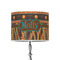 African Lions & Elephants 8" Drum Lampshade - ON STAND (Poly Film)