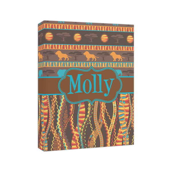 African Lions & Elephants 8x10 - Canvas Print - Angled View