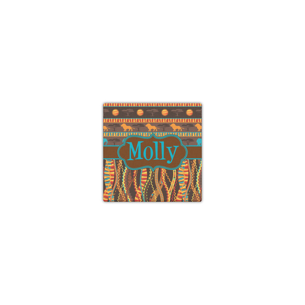 African Lions & Elephants 8x8 - Canvas Print - Front View