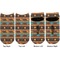 African Lions & Elephants Adult Ankle Socks - Double Pair - Front and Back - Apvl