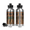 African Lions & Elephants Aluminum Water Bottle - Front and Back